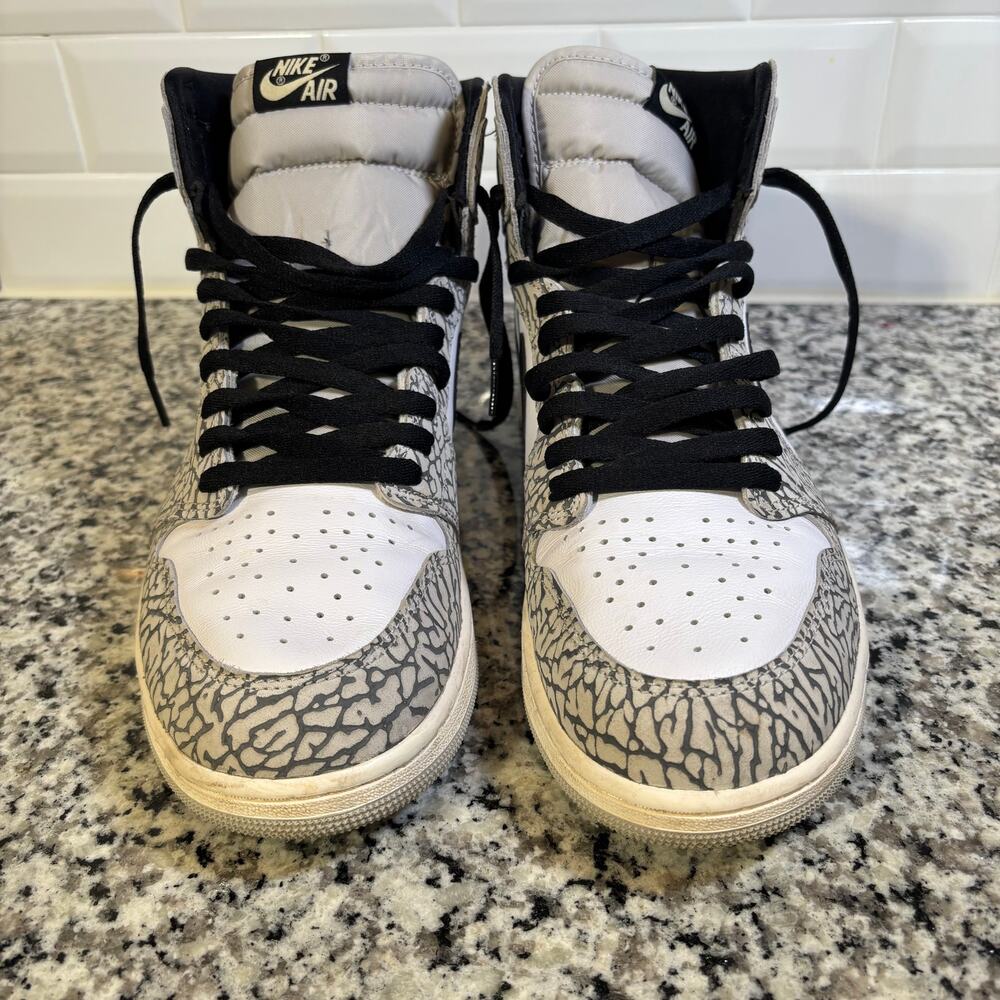 Nike Air Jordan 1 Mid Elephant Print Black White DZ5485-052 Men’s Size 12 - Picture 3 of 10